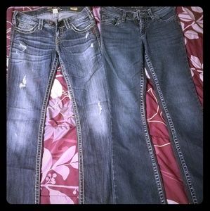 Silver Jean's size 26 & 27 lot